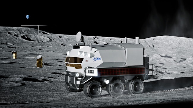 A conceptual drawing og the manned JAXA pressurized rover