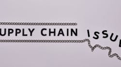 Supply Chain issues concept. Black letters with steel chain. Supply Chain issues concept. Black letters with steel chain.