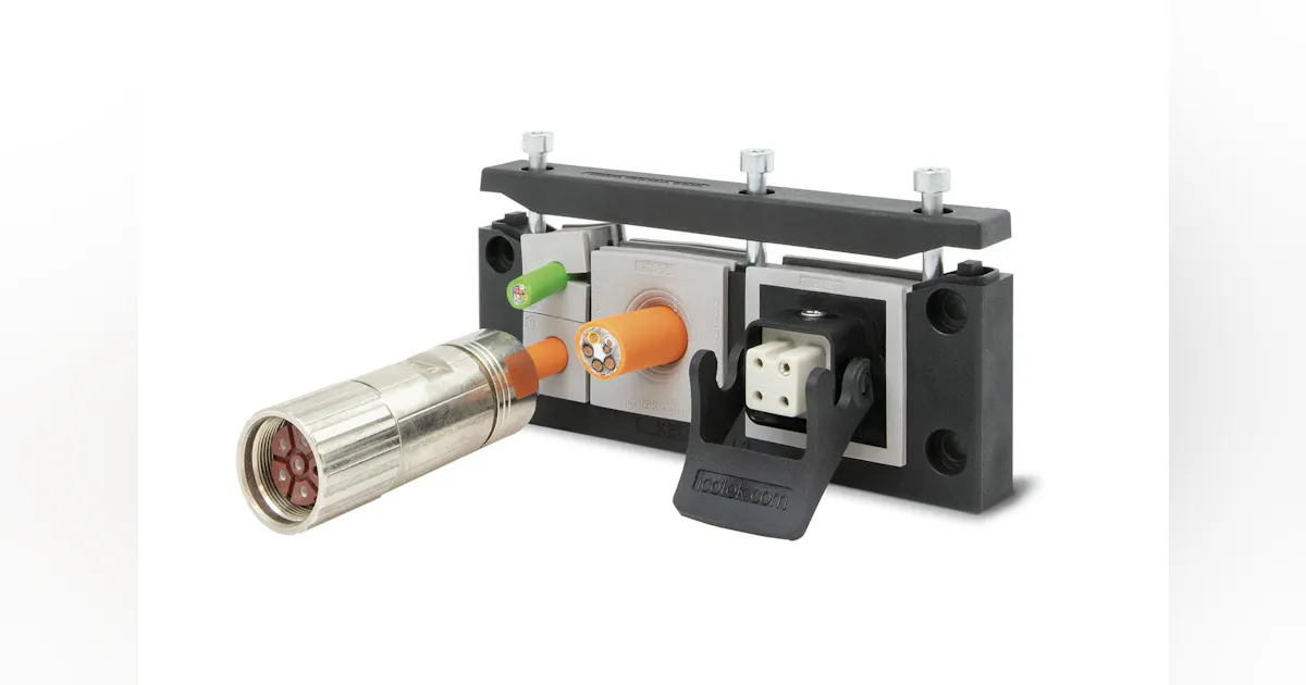 Insert Adapter Frame Grommet integrates plug inserts into an adapter cable entry without a ...