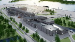 A design rendering of SSAB’s fossil-free, mini steel mill, which started construction with a ground breaking ceremony. A design rendering of SSAB’s fossil-free, mini steel mill, which started construction with a ground breaking ceremony.