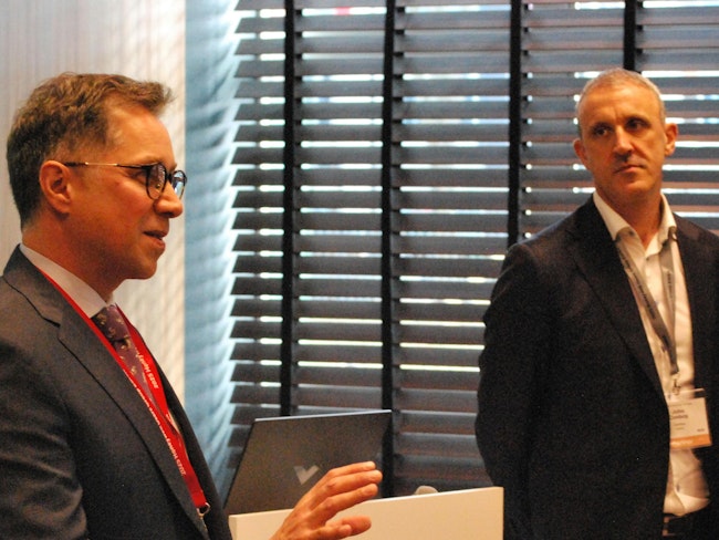 Carlos Villa Rodriguez, Honeywell and John Conboy, Danfoss at Honeywell Users Group 2025 in The Hauge