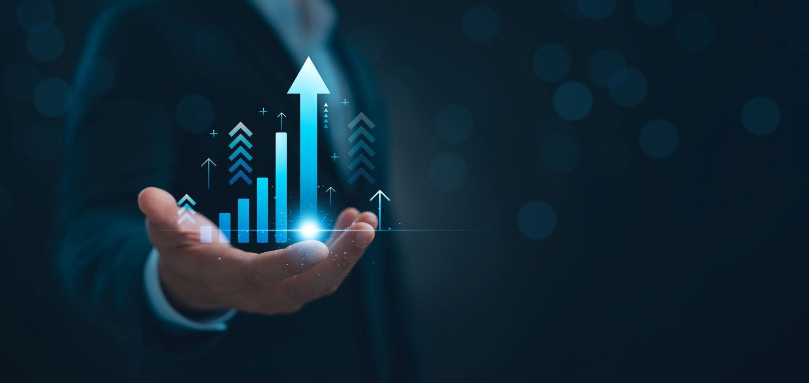 global business growth analysis and asset investment chart