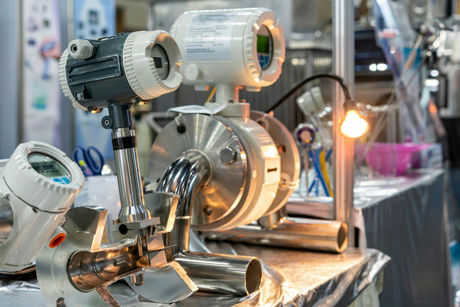 Cross section show detail inside flow meter for high accuracy liquid oil water measuring and indicator mass flow rate temperature density and control in industrial work