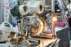 Cross section show detail inside flow meter for high accuracy liquid oil water measuring and indicator mass flow rate temperature density and control in industrial work Cross section show detail inside flow meter for high accuracy liquid oil water measuring and indicator mass flow rate temperature density and control in industrial work