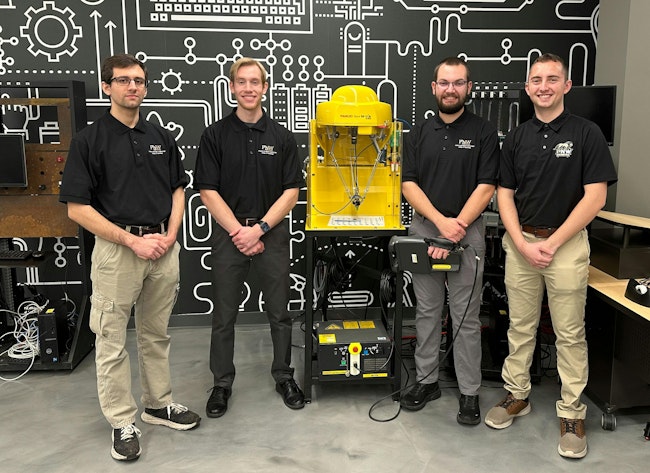 Purdue Northwest University team in their advanced manufacturing lab