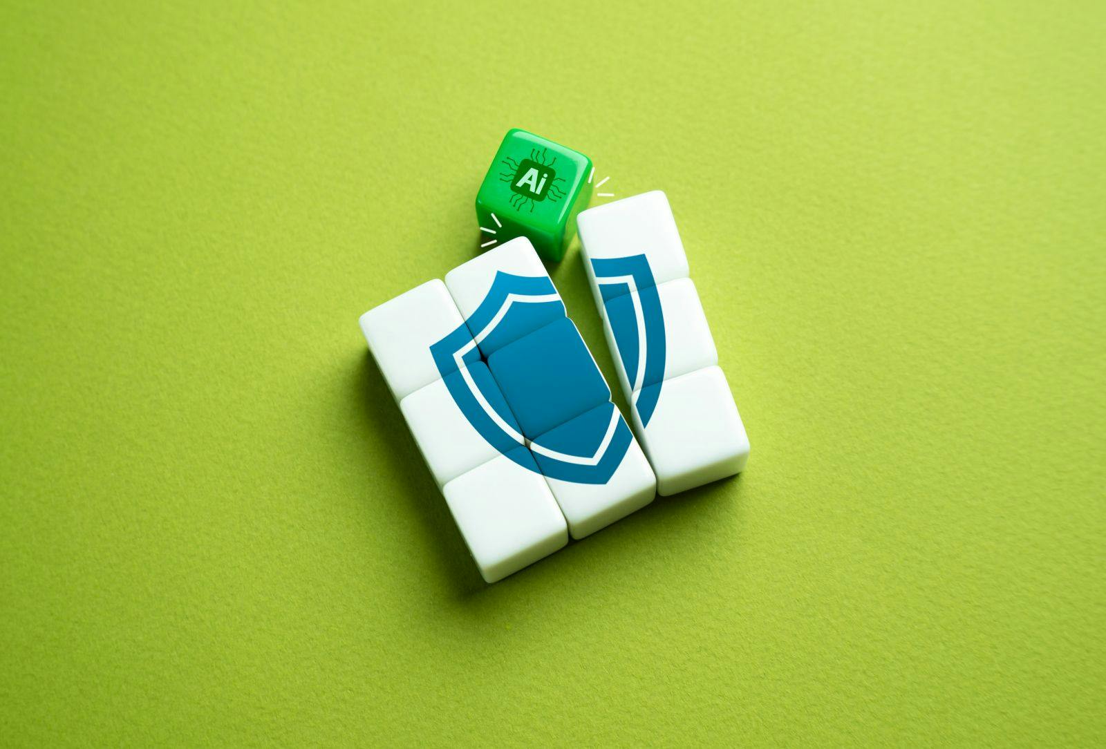 AI artificial intelligence hacks the security system. Breach cybersecurity defenses, exposing vulnerabilities in digital infrastructure. Growing threats from machine learning and automation