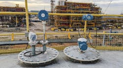 Perak,Malaysia,July 3 2022: Radar Level for Tank Gauging Perak,Malaysia,July 3 2022: Radar Level for Tank Gauging