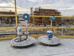 Perak,Malaysia,July 3 2022: Radar Level for Tank Gauging Perak,Malaysia,July 3 2022: Radar Level for Tank Gauging