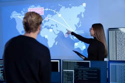 Professional cyber security team working to prevent security threats, find vulnerability and solve incidents Professional cyber security team working to prevent security threats, find vulnerability and solve incidents