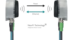 Phoenix Contact's wireless NearFi technology communicating Phoenix Contact's wireless NearFi technology communicating