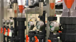 Selective focus rotameters or flow meter, pressure gauge, union ball valve used for monitoring flow EDI