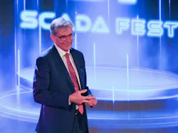 Glenn Wadden, president of Trihedral Engineering, giving the keynote address at Trihedral's ScadaFest conference. Glenn Wadden, president of Trihedral Engineering, giving the keynote address at Trihedral's ScadaFest conference.