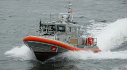 United States Coast Guard ship off the coast of New York