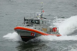 United States Coast Guard ship off the coast of New York United States Coast Guard ship off the coast of New York
