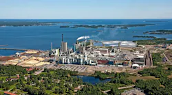 Aireal shot of Billerud's Gävle mill