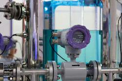 Industrial pipeline with digital flow rate meter. Industrial pipeline with digital flow rate meter.