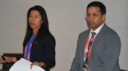 Honeywell’s Tiffany Barnes (left in image), global business director for diversified chemicals, and Omar Rhiman (right in image), business development director for Honeywell AutonomyX consulting practice