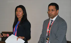 Honeywell’s Tiffany Barnes (left in image), global business director for diversified chemicals, and Omar Rhiman (right in image), business development director for Honeywell AutonomyX consulting practice