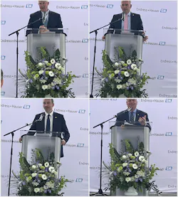 Endress+Hauser and Eastern Controls Inc. executives were among the speakers on hand to inaugurate the new Edgmont Campus in Edgmont, Pa., on June 25. Clockwise from top, left: Cliff McLaughlin, president, Eastern Controls Inc.; Dr. Peter Selders, CEO, Endress+Hauser; Todd Lucey, general manager, Endress+Hauser USA; Steven Endress, president, supervisory board, Endress+Hauser. Endress+Hauser and Eastern Controls Inc. executives were among the speakers on hand to inaugurate the new Edgmont Campus in Edgmont, Pa., on June 25. Clockwise from top, left: Cliff McLaughlin, president, Eastern Controls Inc.; Dr. Peter Selders, CEO, Endress+Hauser; Todd Lucey, general manager, Endress+Hauser USA; Steven Endress, president, supervisory board, Endress+Hauser.