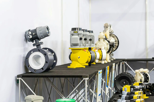 Digital magnetic flow meter for chemical or liquid in industrial or other application use with different type of chemical pump