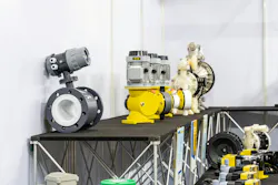 Digital magnetic flow meter for chemical or liquid in industrial or other application use with different type of chemical pump