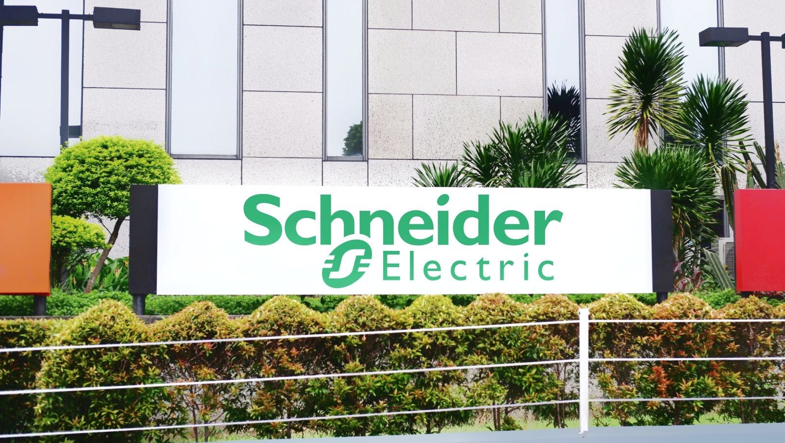 Schneider Electric signboard outside of its facility in Jakarta