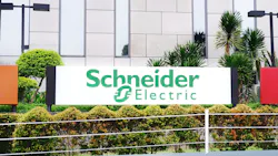 Schneider Electric signboard outside of its facility in Jakarta