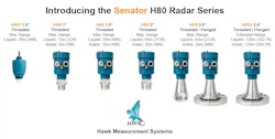 Hawk Measurement Systems 80 GHz frequency-modulated continuous wave radar level transmitters