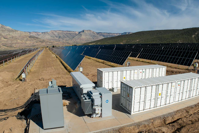 The High Mesa solar and battery energy storage system operates alongside Mamm Creek, Hunter, and Bronco Plains II facilities as part of Holy Cross Energy's digitally unified renewable network powered by Emerson's Ovation Green SCADA software.