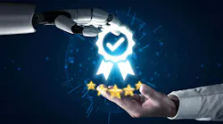 AI verifies product certifications using intelligent compliance tools and virtual assistants to ensure trust, quality assurance, and verified business standards.