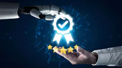 AI verifies product certifications using intelligent compliance tools and virtual assistants to ensure trust, quality assurance, and verified business standards.