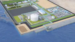 Rendering of Kawasaki LH2 terminal in Ogishima