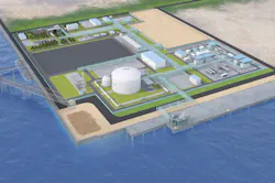 Rendering of Kawasaki LH2 terminal in Ogishima